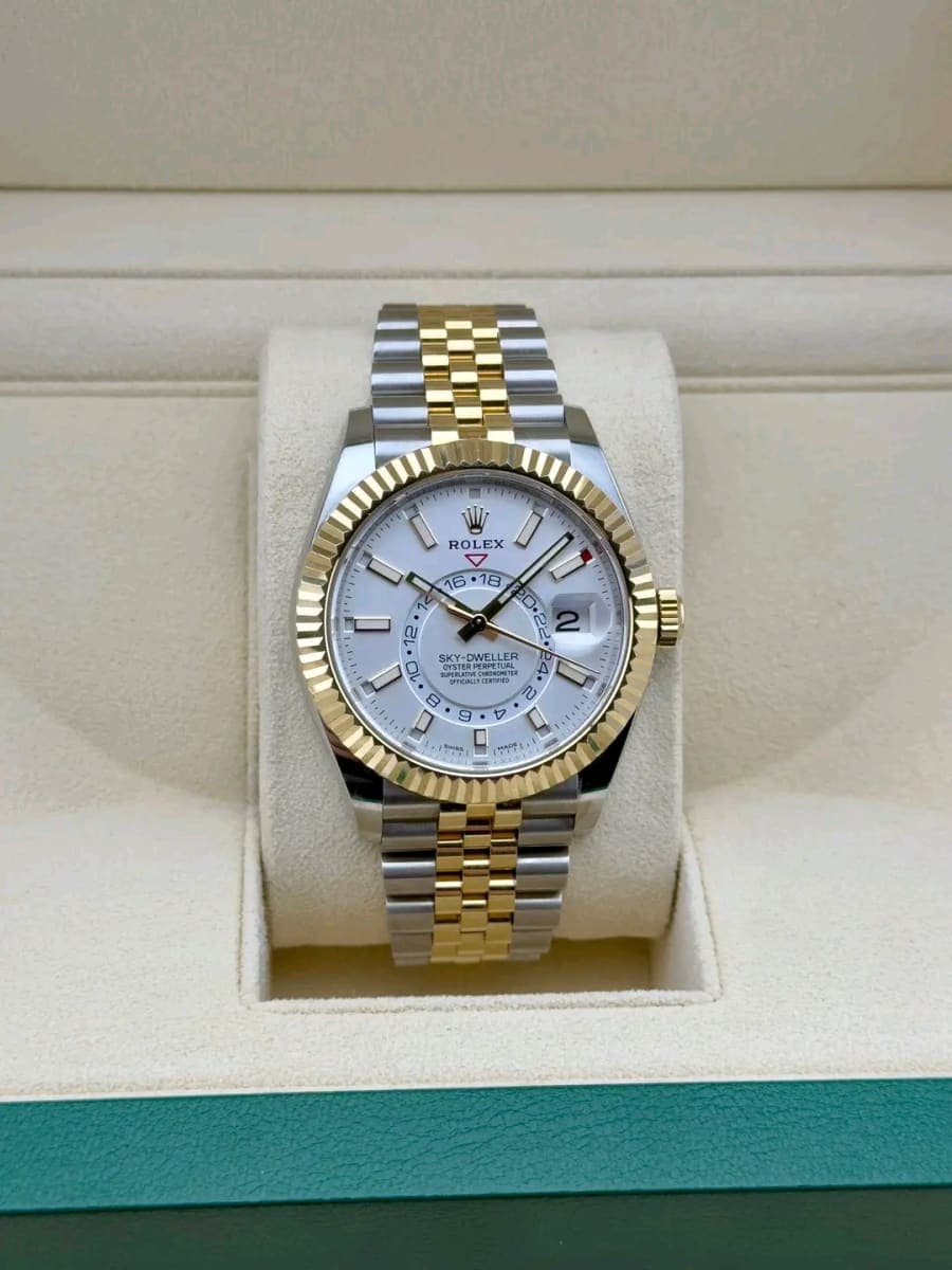 Rolex RLX Sky dweller White Dial Jubilee